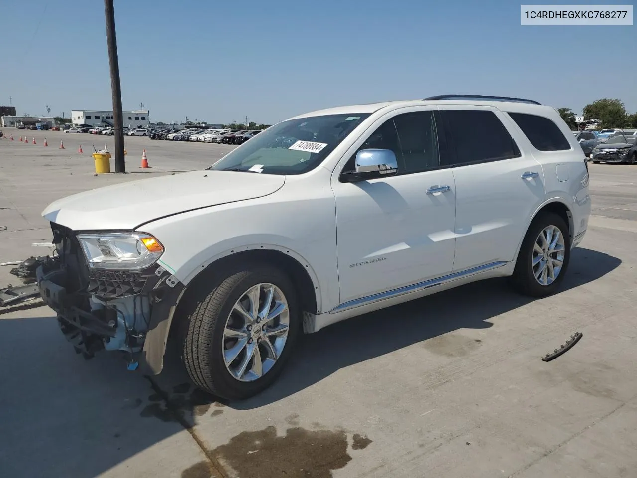 2019 Dodge Durango Citadel VIN: 1C4RDHEGXKC768277 Lot: 74788684