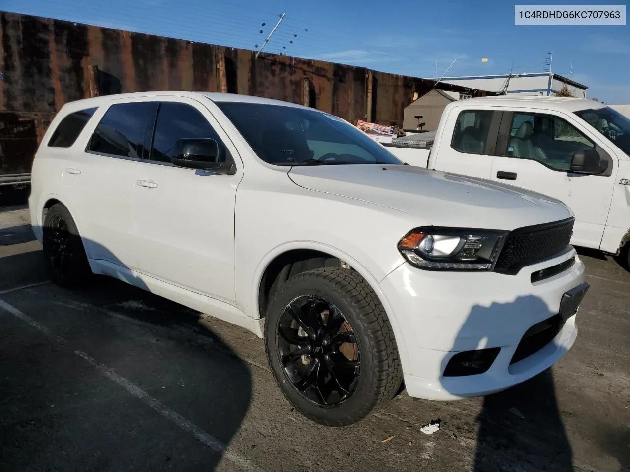 2019 Dodge Durango Gt VIN: 1C4RDHDG6KC707963 Lot: 74969954