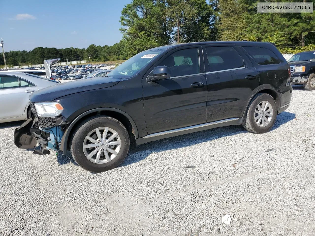 2019 Dodge Durango Sxt VIN: 1C4RDHAG5KC721566 Lot: 75038544