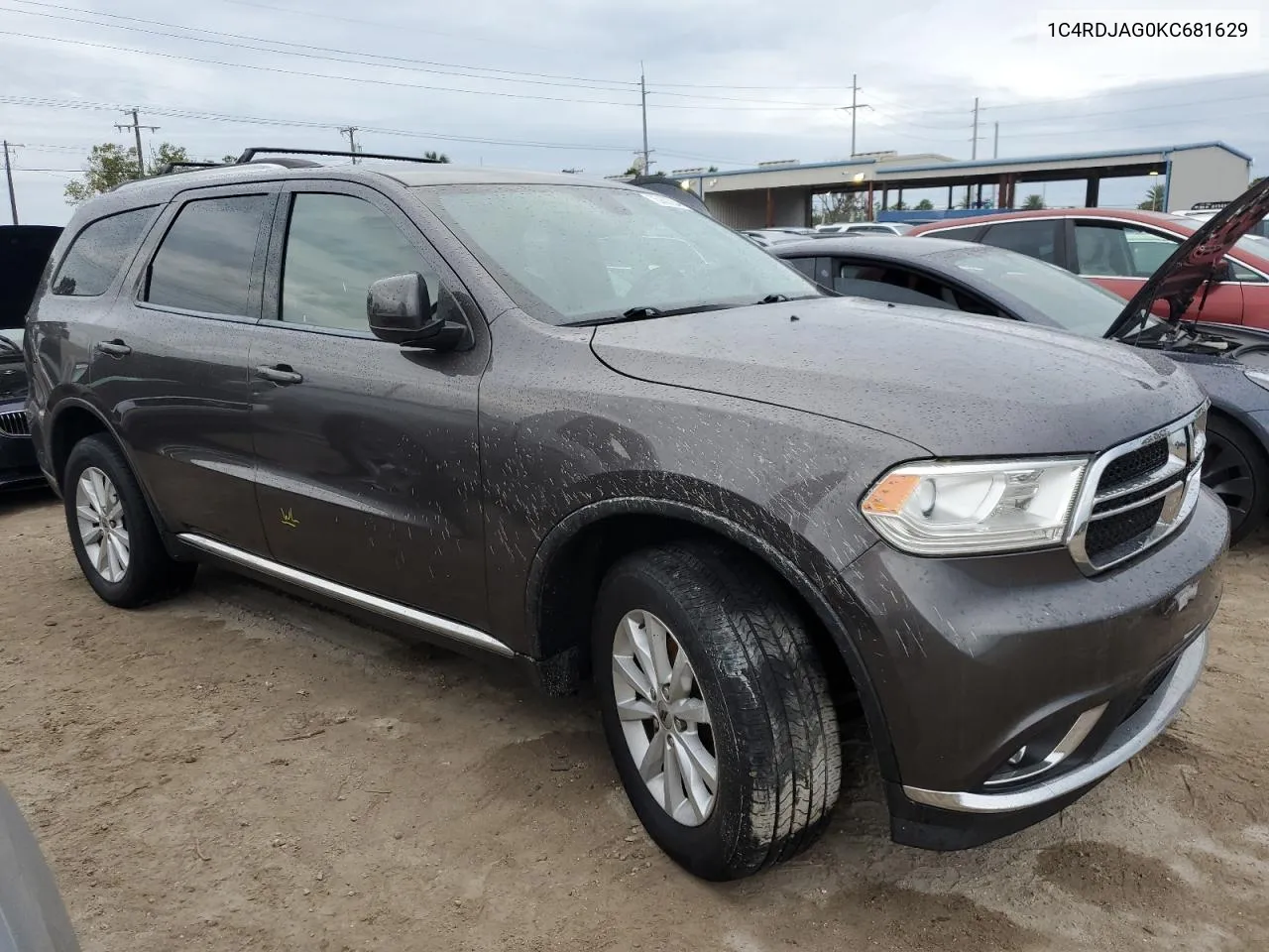 2019 Dodge Durango Sxt VIN: 1C4RDJAG0KC681629 Lot: 75062254