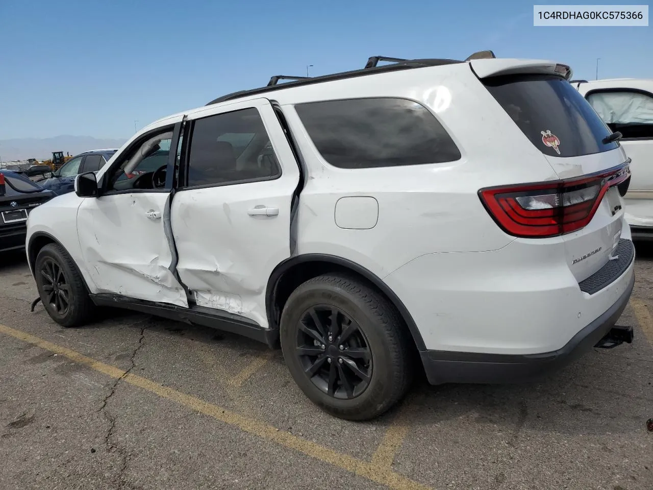 2019 Dodge Durango Sxt VIN: 1C4RDHAG0KC575366 Lot: 75635694