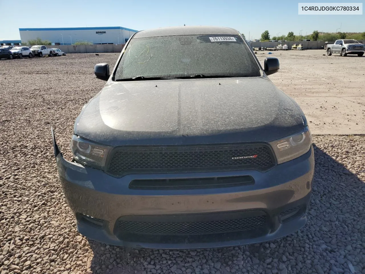 1C4RDJDG0KC780334 2019 Dodge Durango Gt