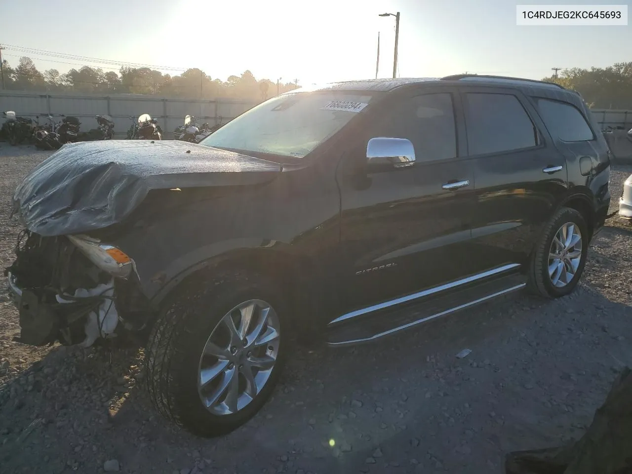 1C4RDJEG2KC645693 2019 Dodge Durango Citadel