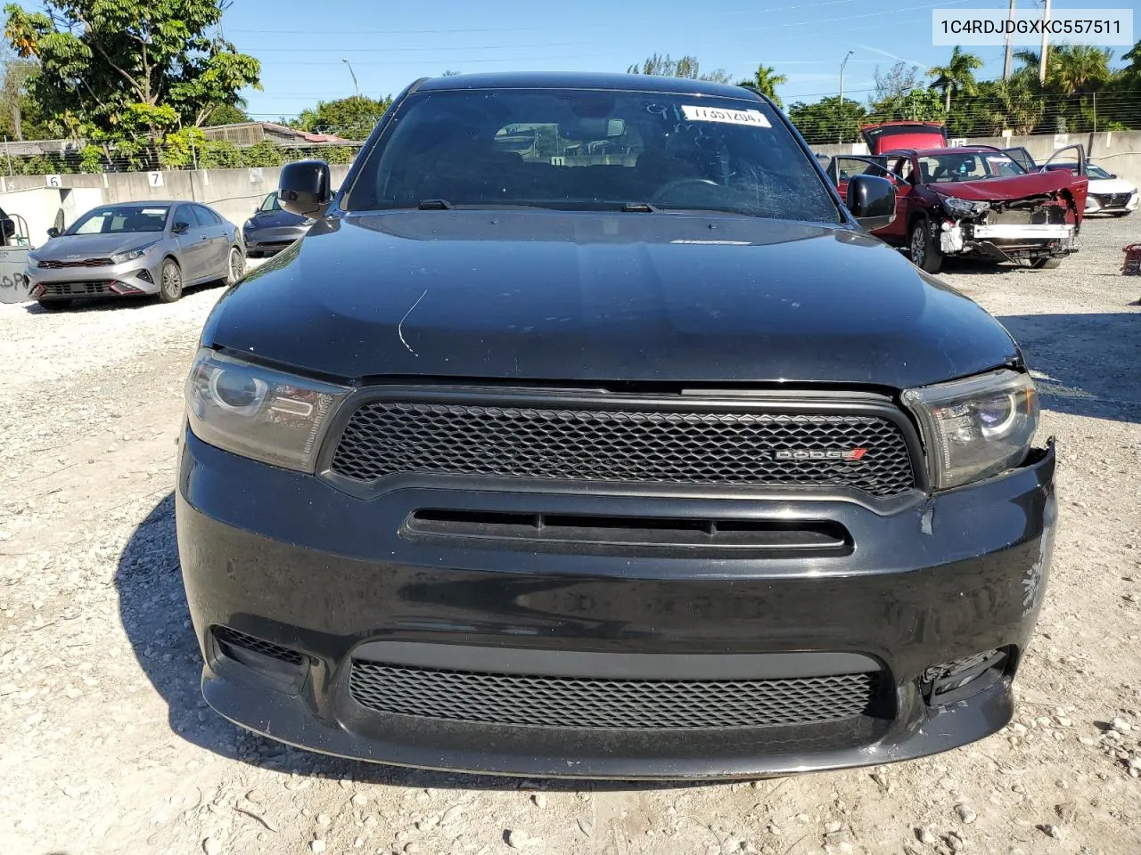 2019 Dodge Durango Gt VIN: 1C4RDJDGXKC557511 Lot: 77351204