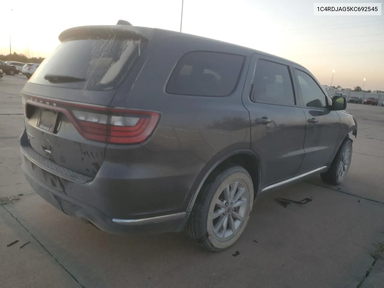 2019 Dodge Durango Sxt VIN: 1C4RDJAG5KC692545 Lot: 77463334