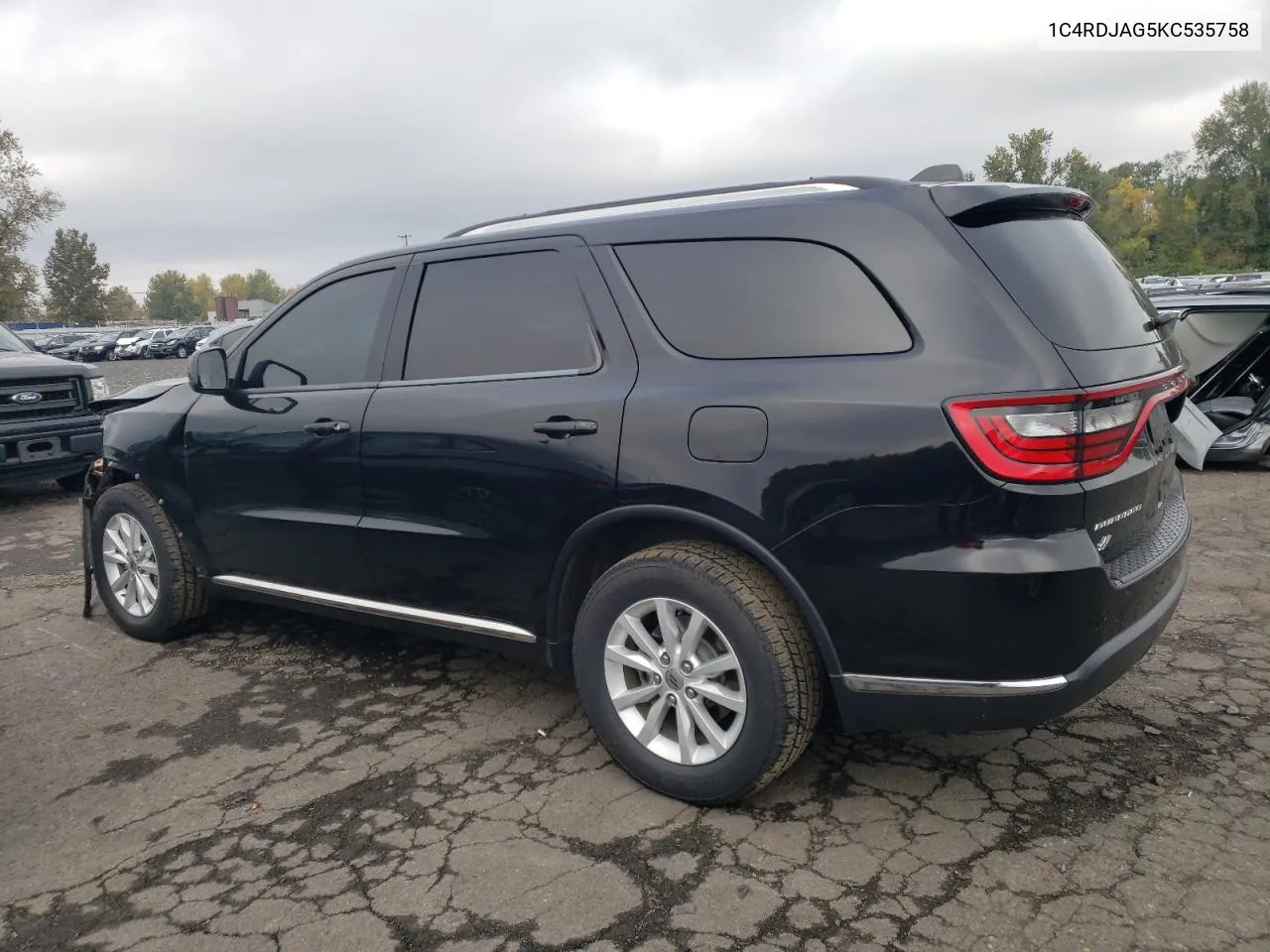 2019 Dodge Durango Sxt VIN: 1C4RDJAG5KC535758 Lot: 77581124