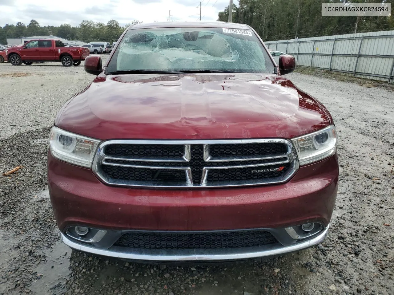 2019 Dodge Durango Sxt VIN: 1C4RDHAGXKC824594 Lot: 77681894