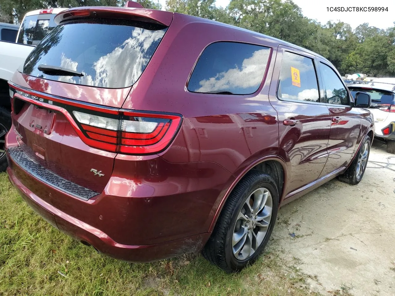 2019 Dodge Durango R/T VIN: 1C4SDJCT8KC598994 Lot: 78674124