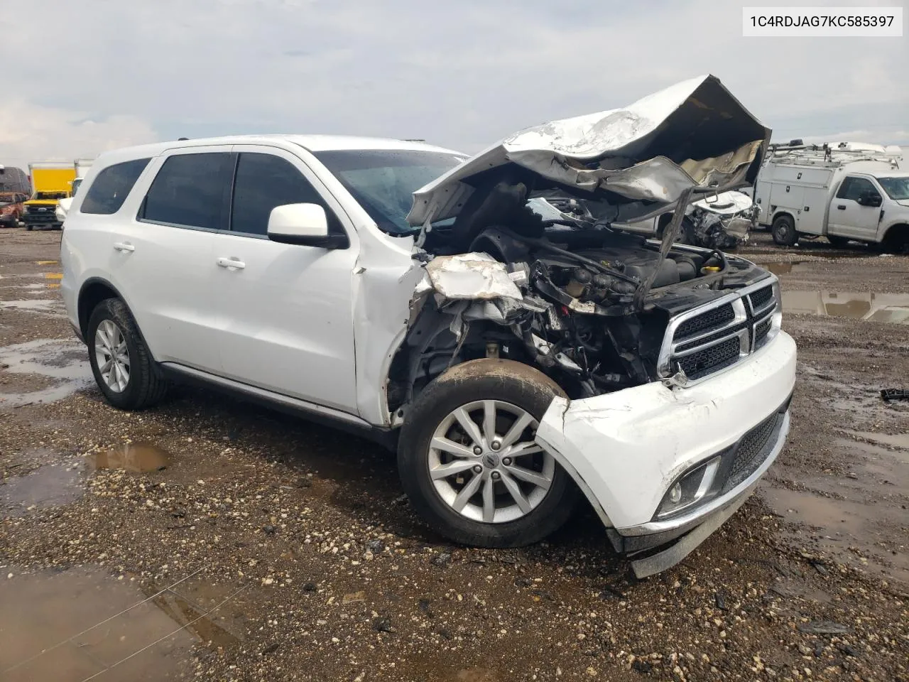 2019 Dodge Durango Sxt VIN: 1C4RDJAG7KC585397 Lot: 78690654