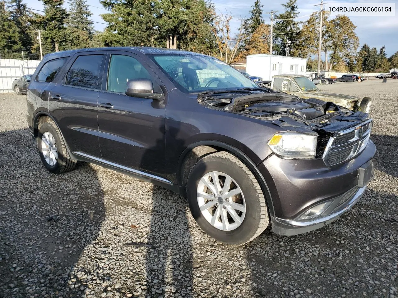 2019 Dodge Durango Sxt VIN: 1C4RDJAG0KC606154 Lot: 79743774