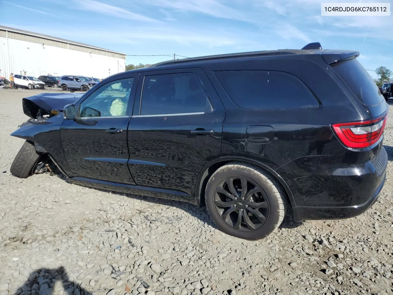 2019 Dodge Durango Gt VIN: 1C4RDJDG6KC765112 Lot: 80744914