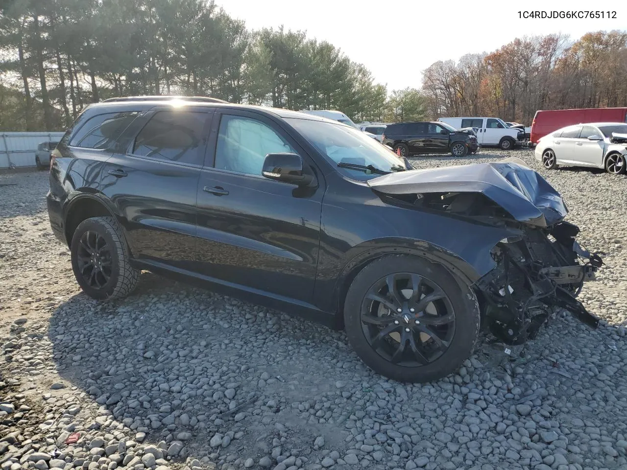 2019 Dodge Durango Gt VIN: 1C4RDJDG6KC765112 Lot: 80744914