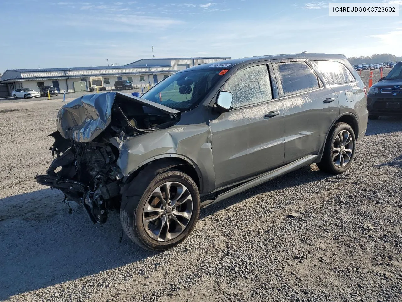 2019 Dodge Durango Gt VIN: 1C4RDJDG0KC723602 Lot: 80825004