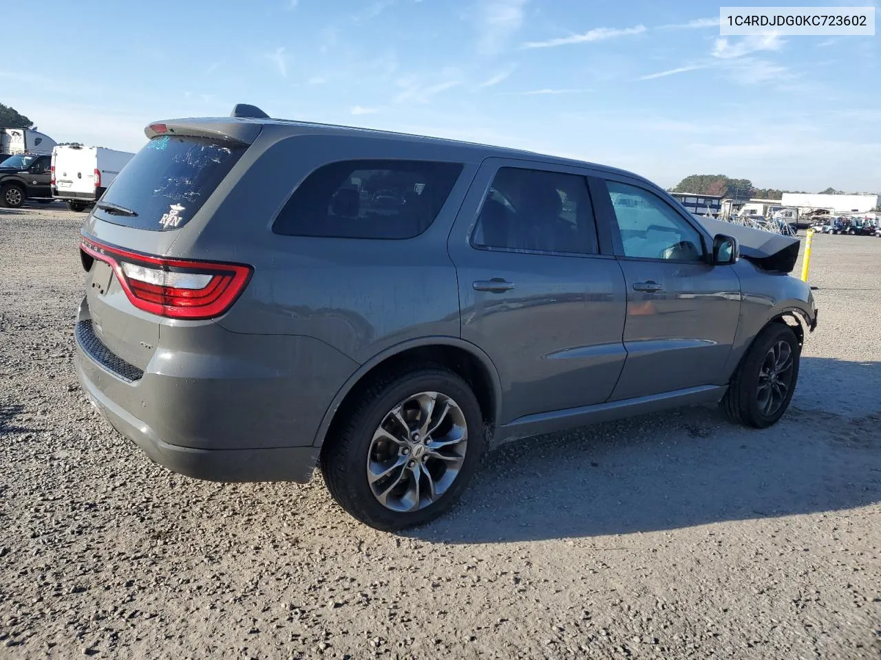 2019 Dodge Durango Gt VIN: 1C4RDJDG0KC723602 Lot: 80825004