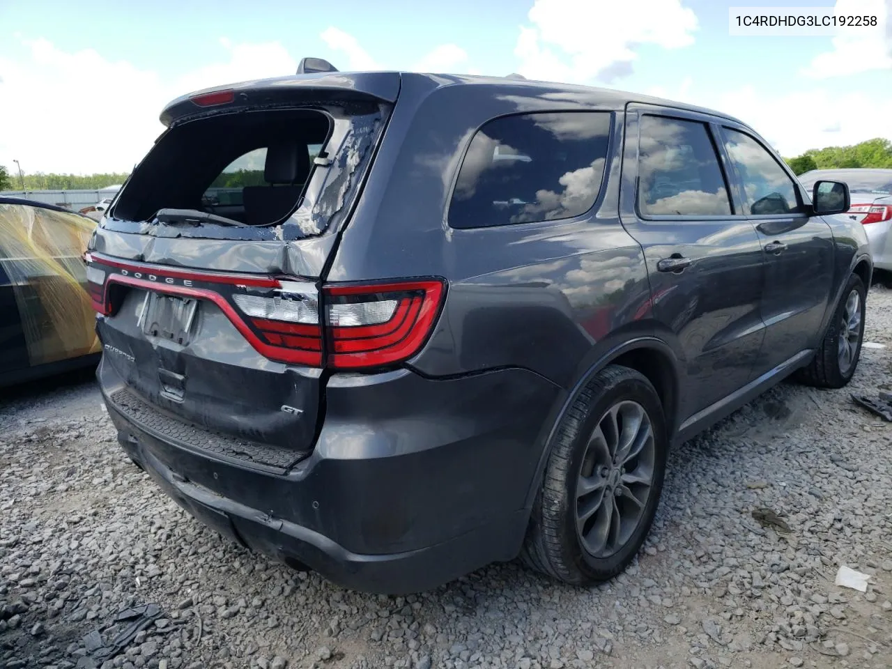 2020 Dodge Durango Gt VIN: 1C4RDHDG3LC192258 Lot: 53105284