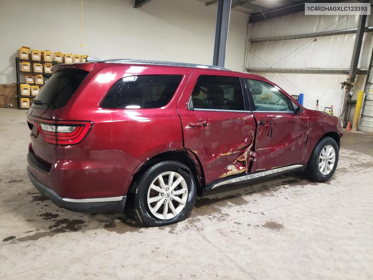 2020 Dodge Durango Sxt VIN: 1C4RDHAGXLC123393 Lot: 61652054