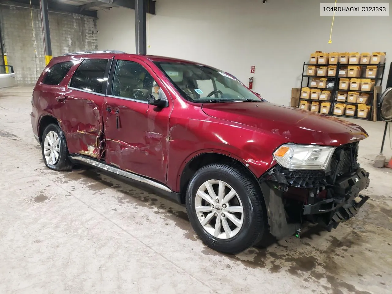 2020 Dodge Durango Sxt VIN: 1C4RDHAGXLC123393 Lot: 61652054