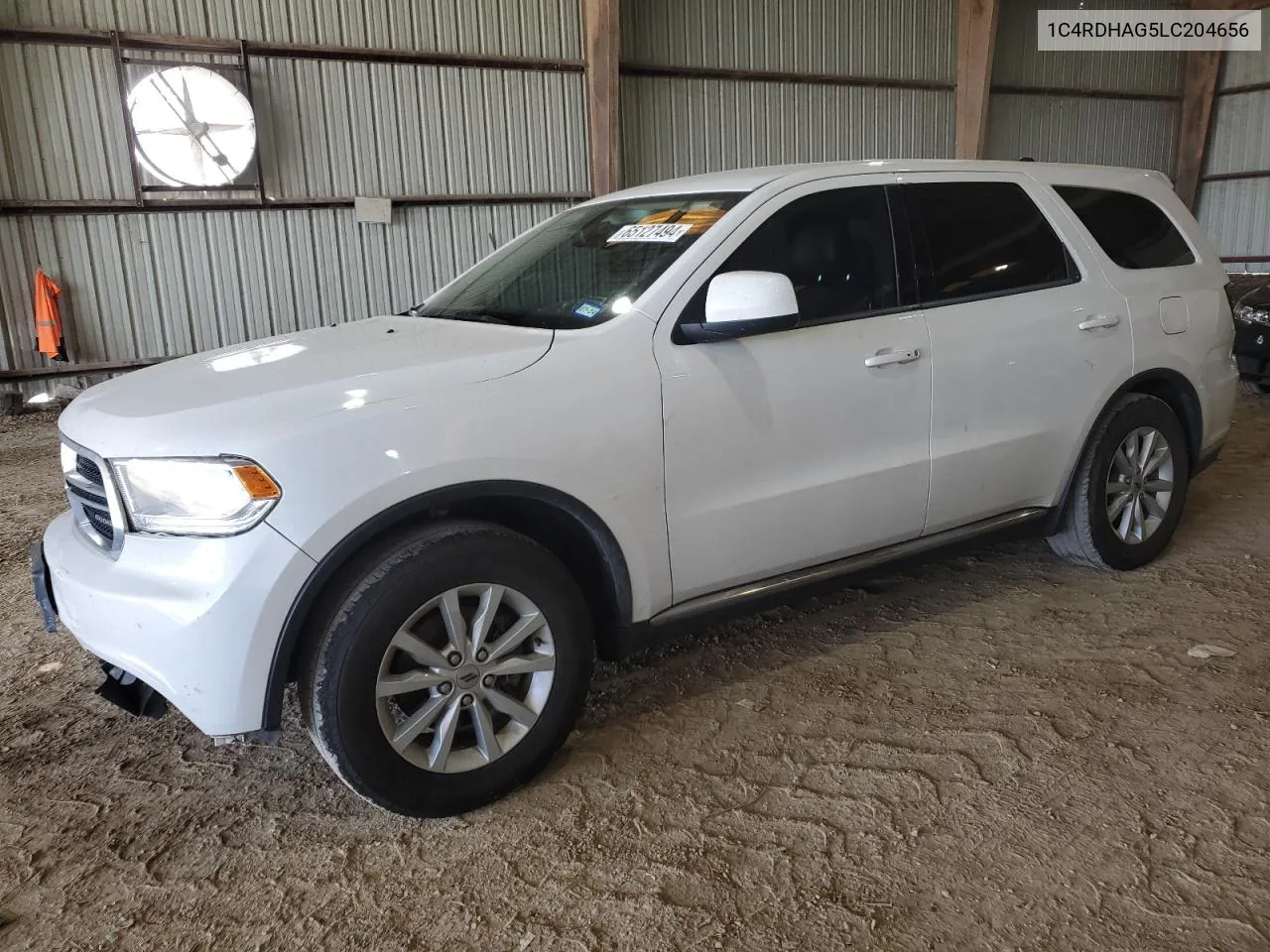 2020 Dodge Durango Sxt VIN: 1C4RDHAG5LC204656 Lot: 65127494