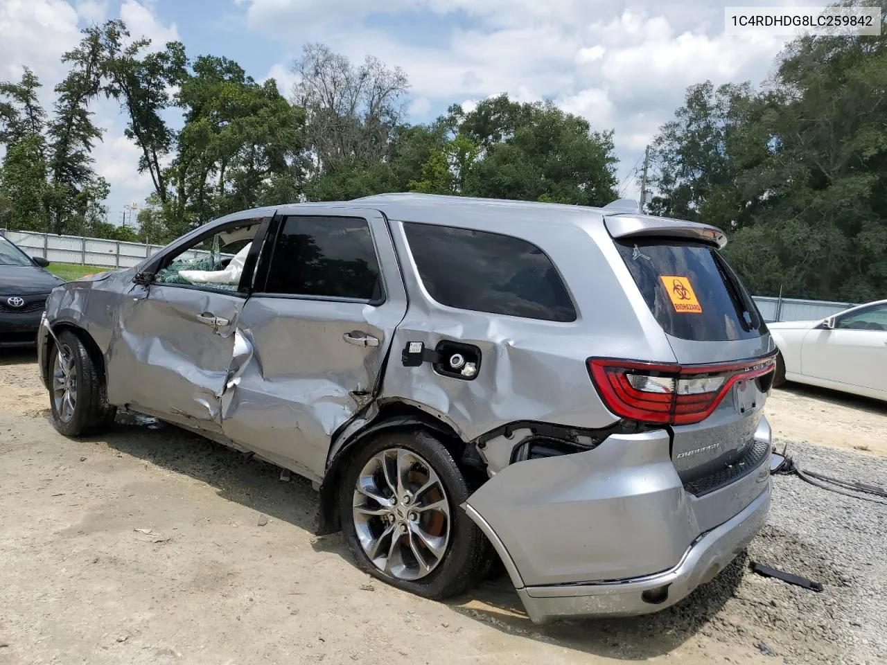 2020 Dodge Durango Gt VIN: 1C4RDHDG8LC259842 Lot: 66665134