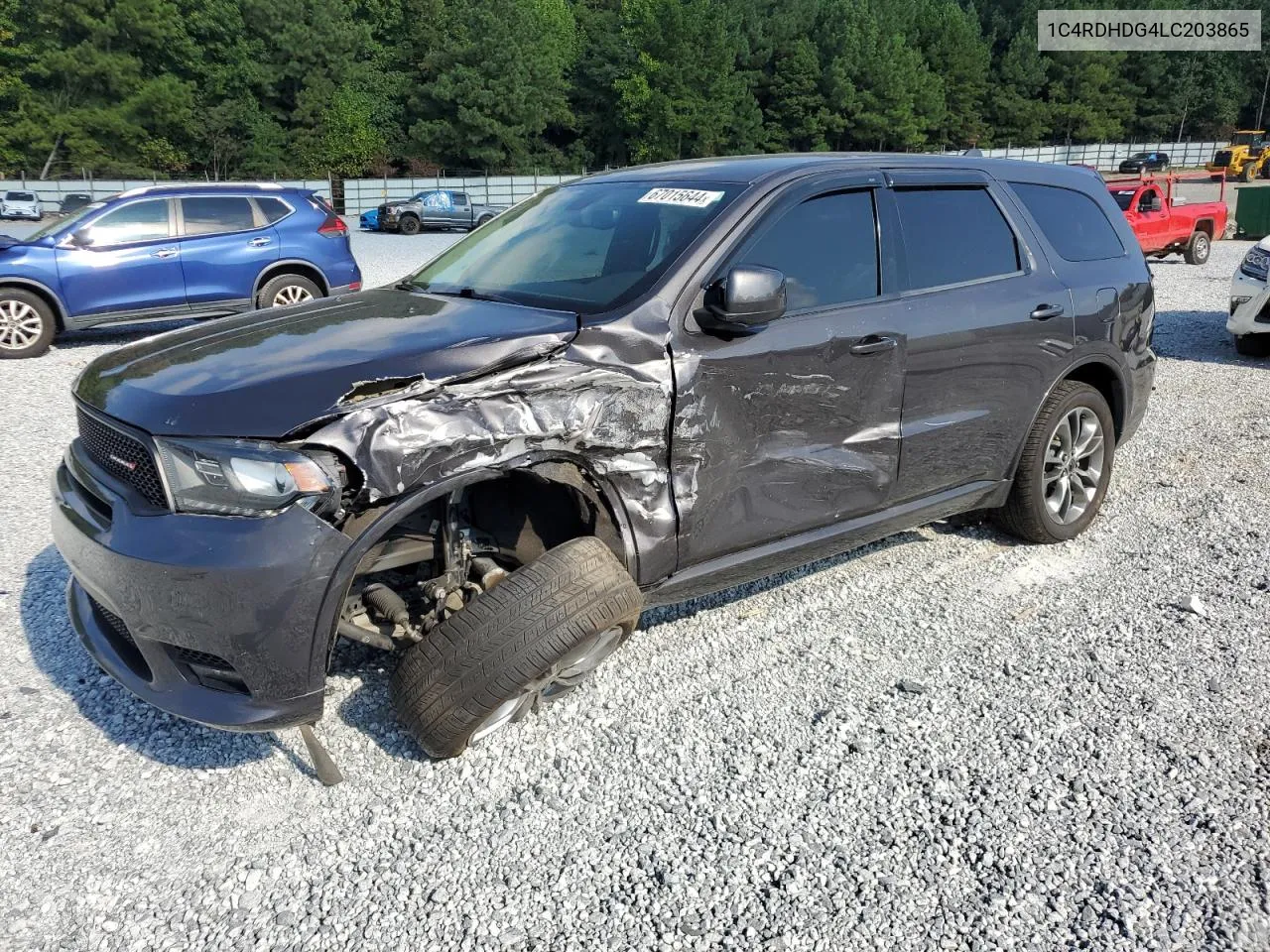 2020 Dodge Durango Gt VIN: 1C4RDHDG4LC203865 Lot: 67015644