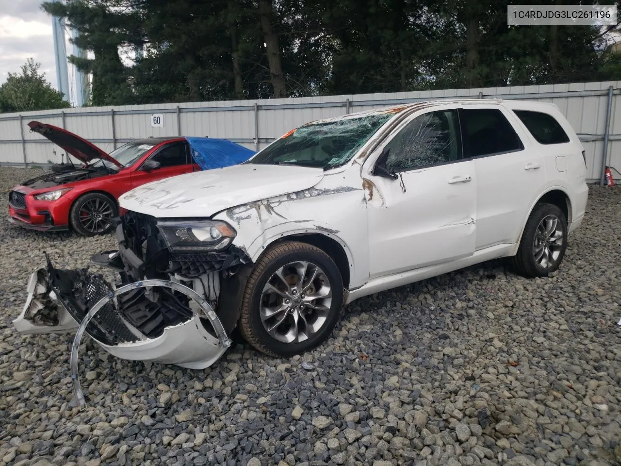 2020 Dodge Durango Gt VIN: 1C4RDJDG3LC261196 Lot: 67915994