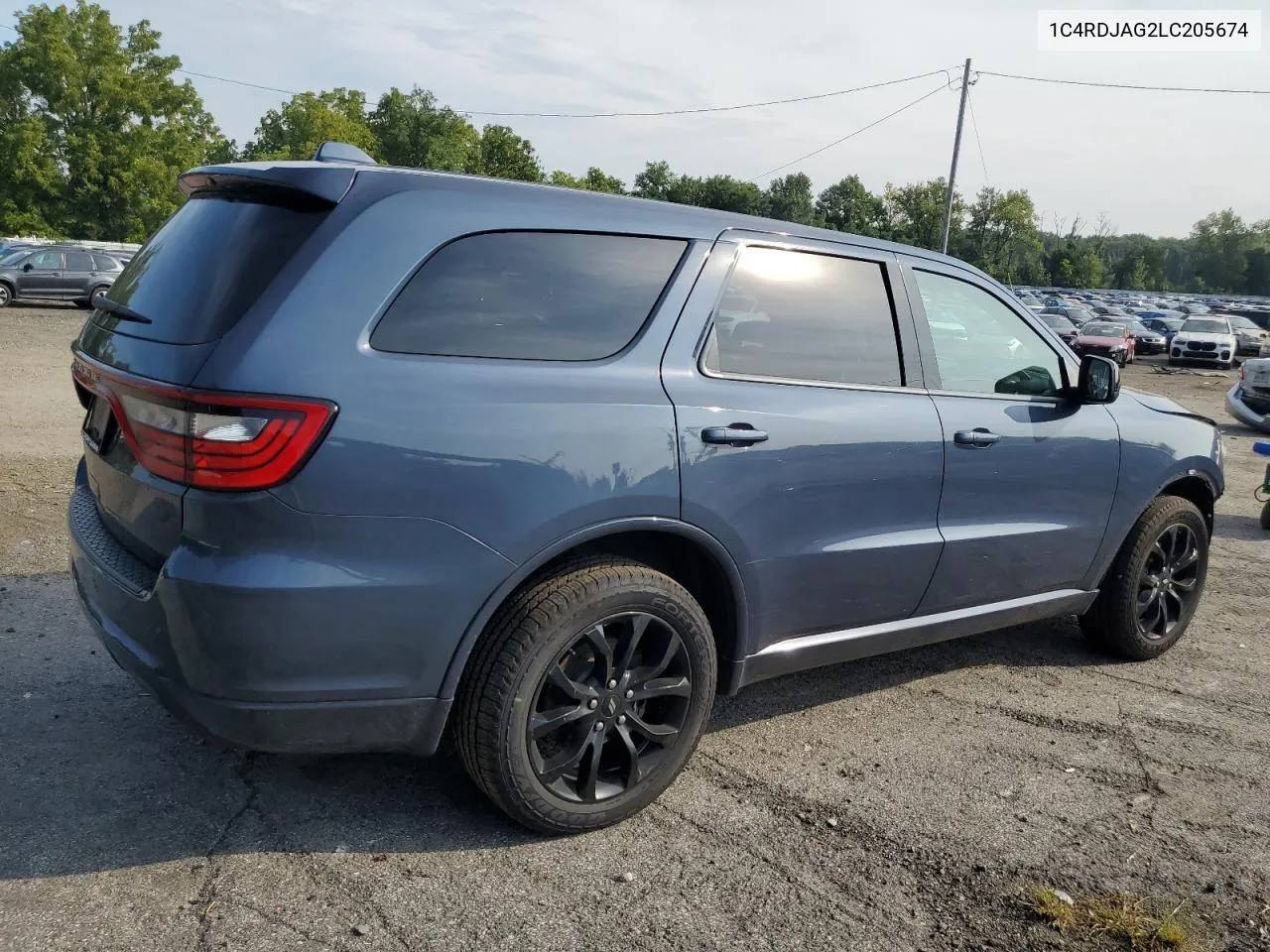 2020 Dodge Durango Sxt VIN: 1C4RDJAG2LC205674 Lot: 68738784