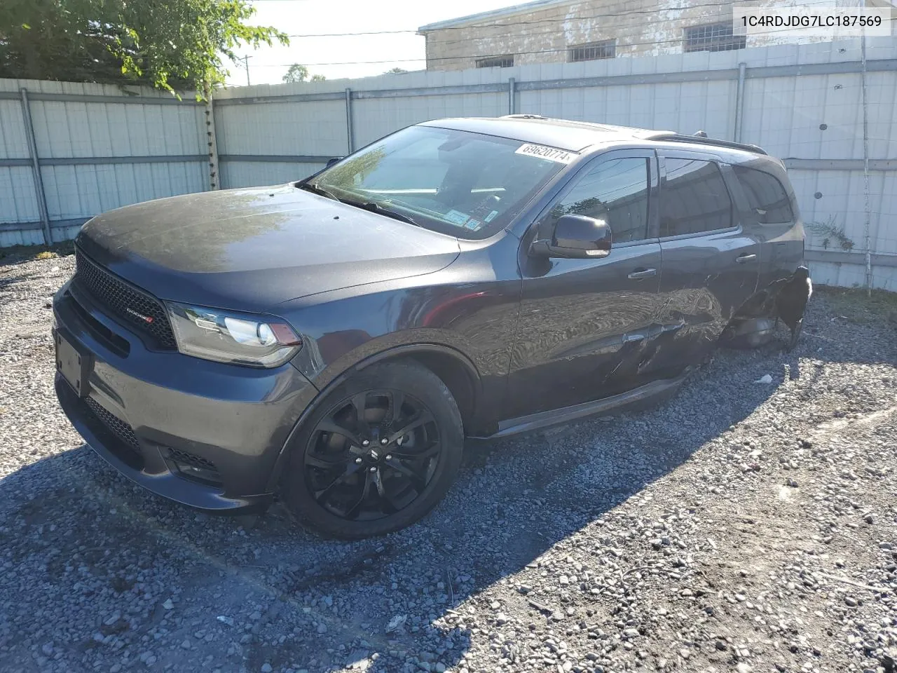 1C4RDJDG7LC187569 2020 Dodge Durango Gt