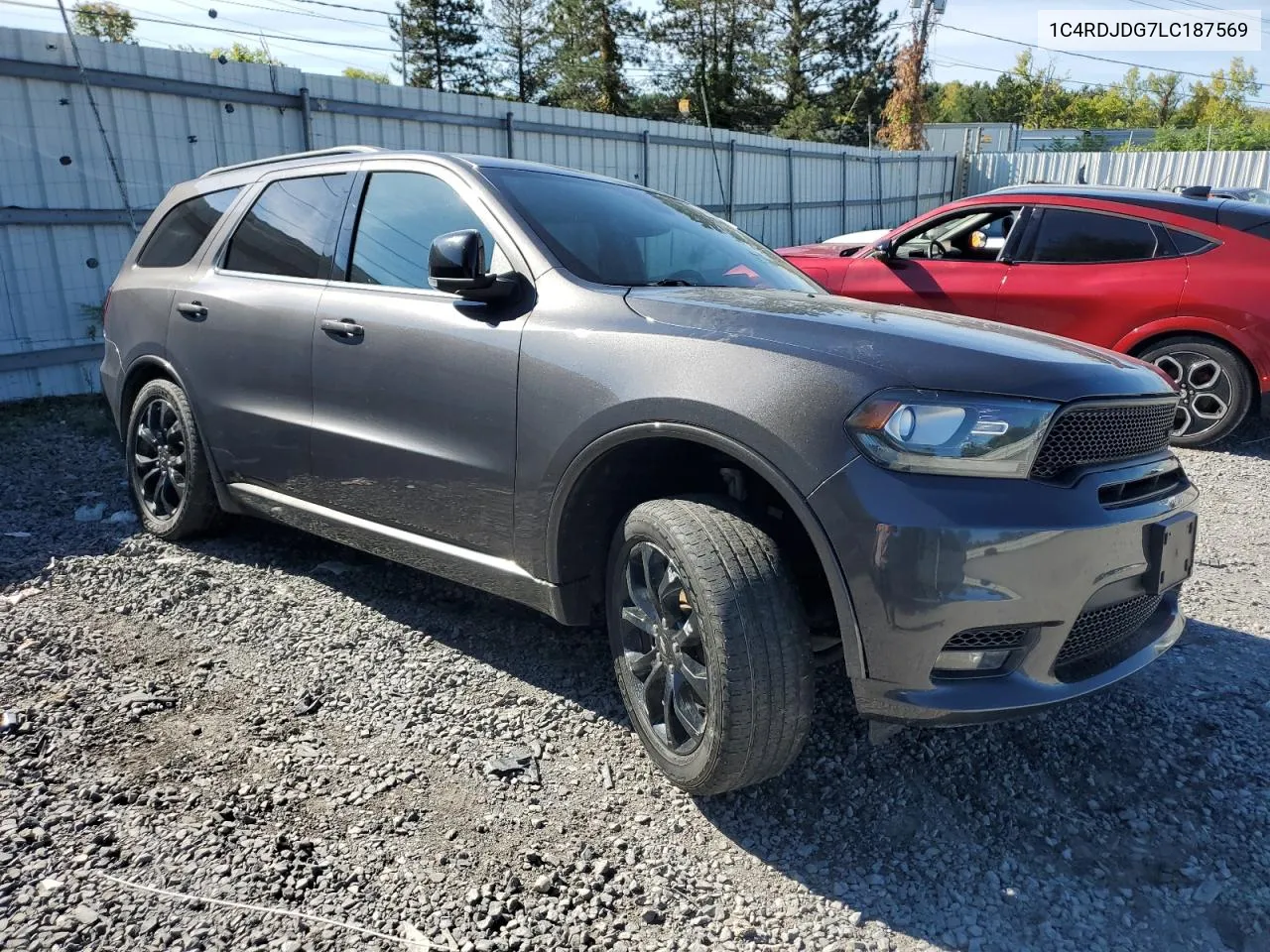 2020 Dodge Durango Gt VIN: 1C4RDJDG7LC187569 Lot: 69620774