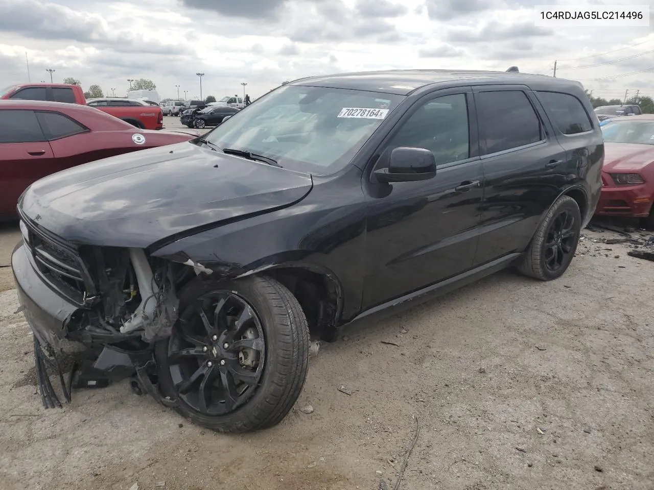 2020 Dodge Durango Sxt VIN: 1C4RDJAG5LC214496 Lot: 70278164