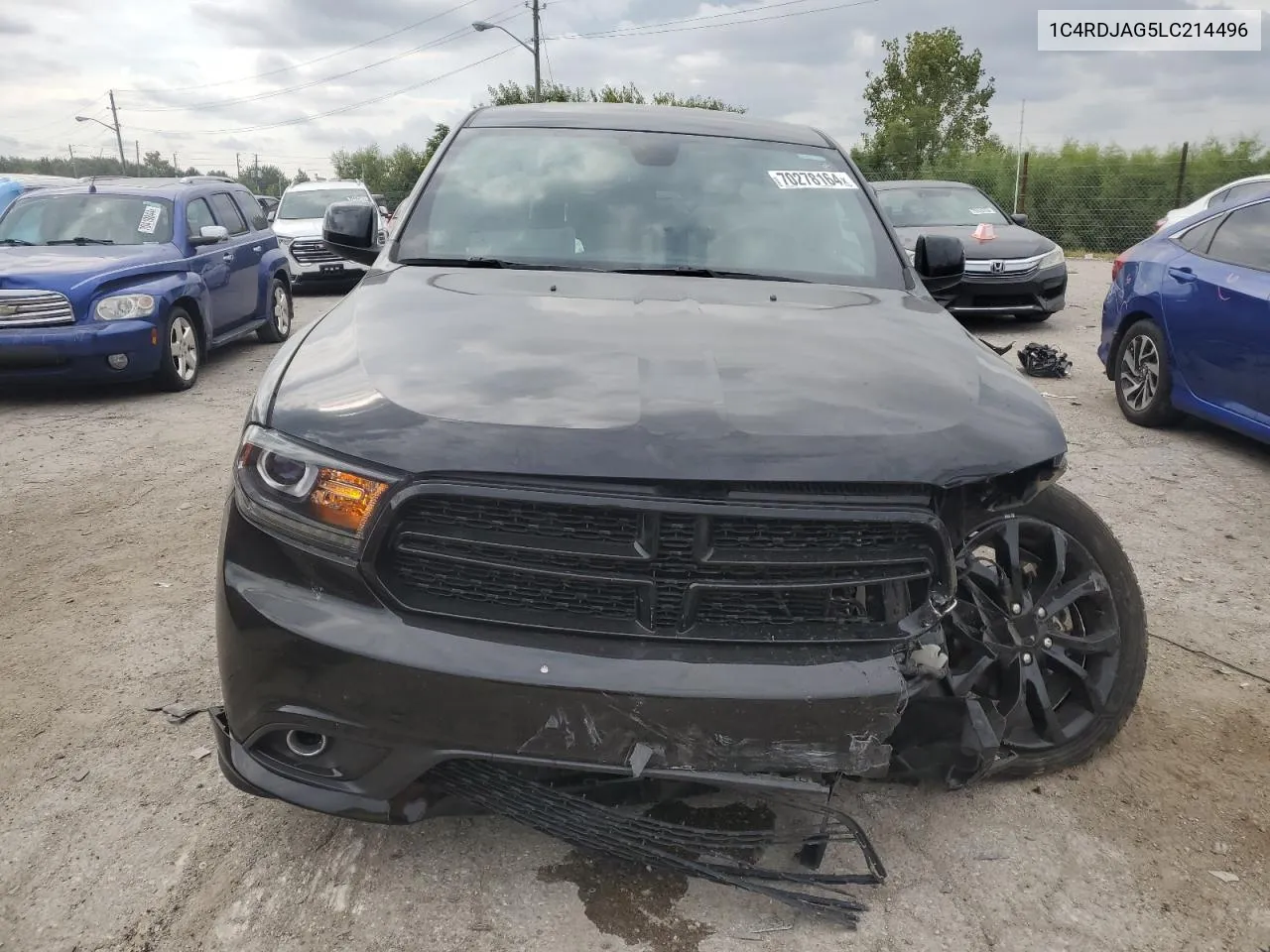 2020 Dodge Durango Sxt VIN: 1C4RDJAG5LC214496 Lot: 70278164