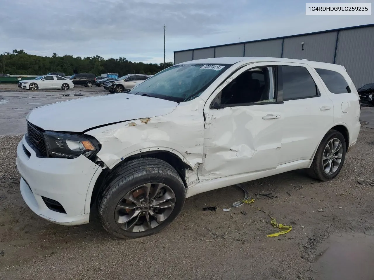 2020 Dodge Durango Gt VIN: 1C4RDHDG9LC259235 Lot: 70597414