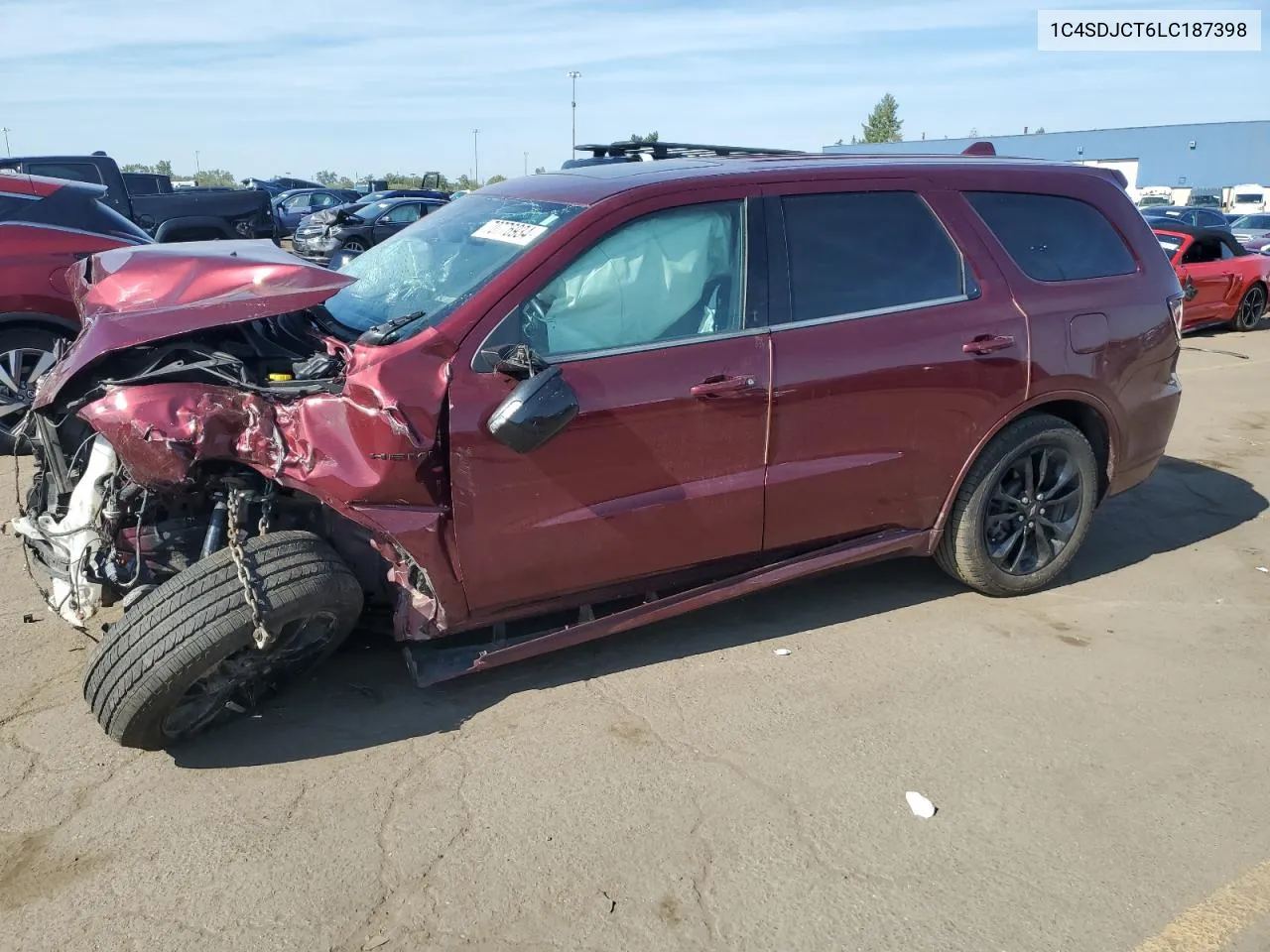 2020 Dodge Durango R/T VIN: 1C4SDJCT6LC187398 Lot: 70776934