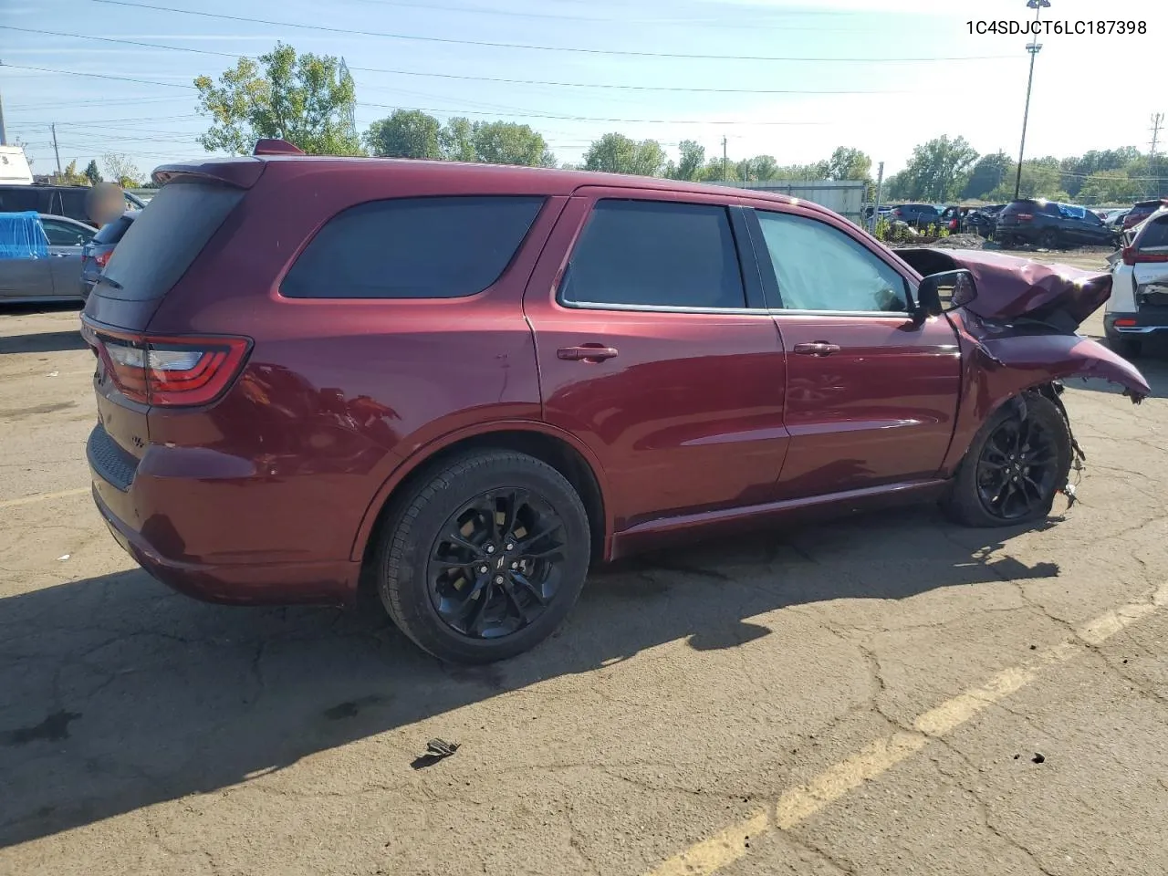 2020 Dodge Durango R/T VIN: 1C4SDJCT6LC187398 Lot: 70776934