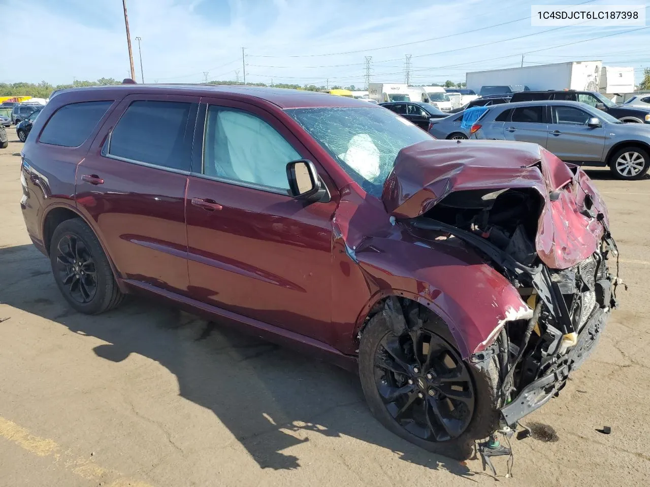 2020 Dodge Durango R/T VIN: 1C4SDJCT6LC187398 Lot: 70776934