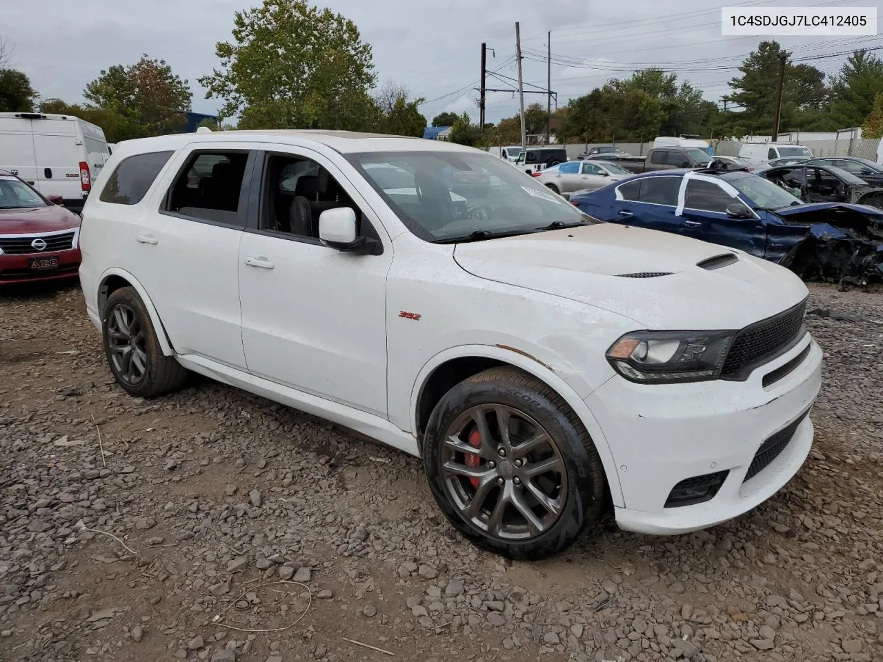 1C4SDJGJ7LC412405 2020 Dodge Durango Srt