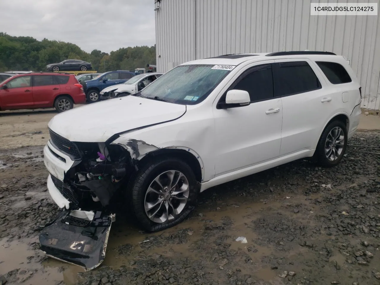 2020 Dodge Durango Gt VIN: 1C4RDJDG5LC124275 Lot: 71760404