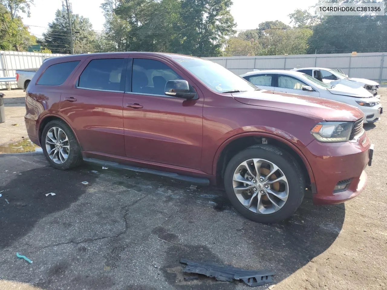 2020 Dodge Durango Gt VIN: 1C4RDHDG6LC381356 Lot: 72024594