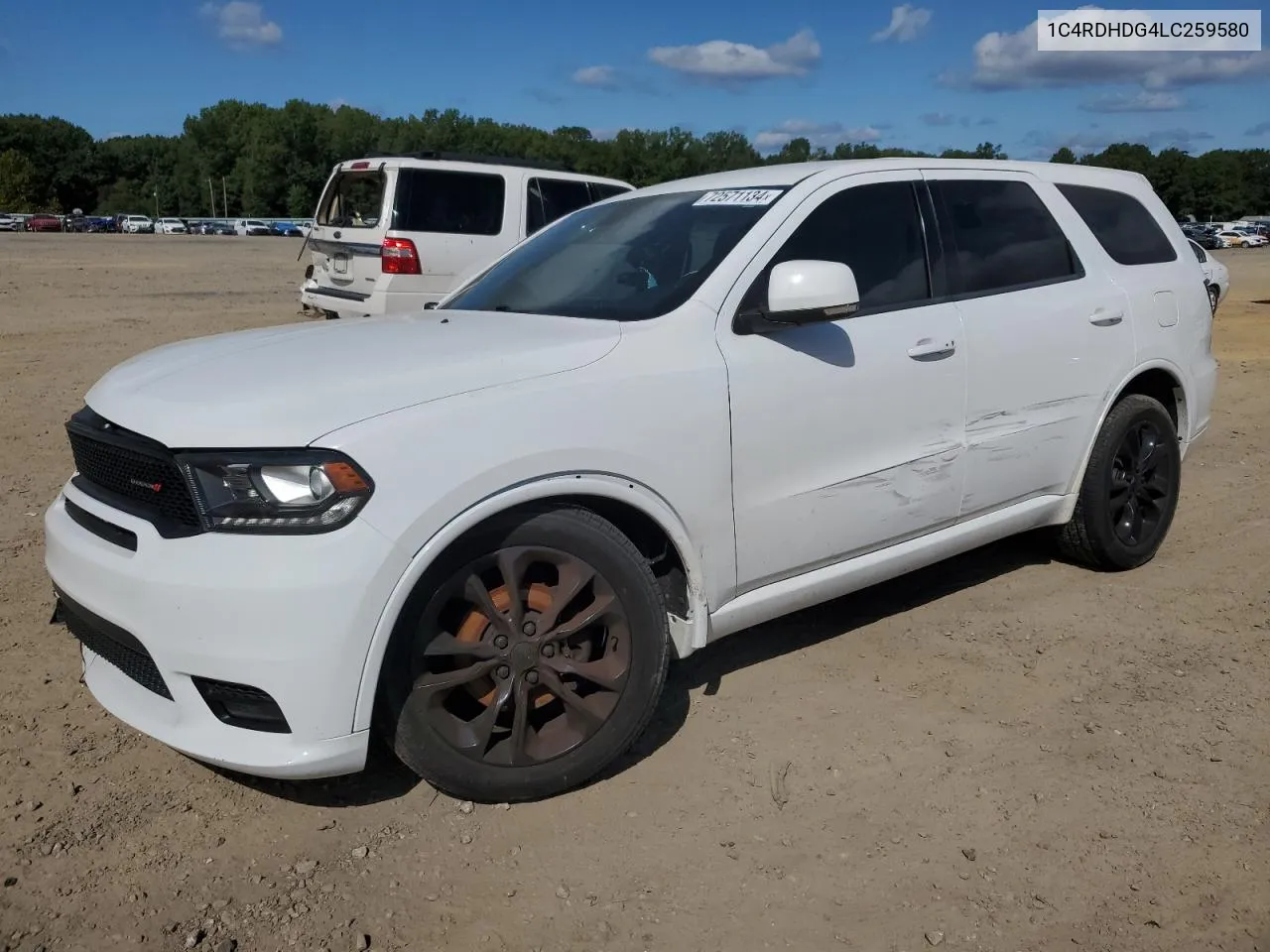 2020 Dodge Durango Gt VIN: 1C4RDHDG4LC259580 Lot: 72571134