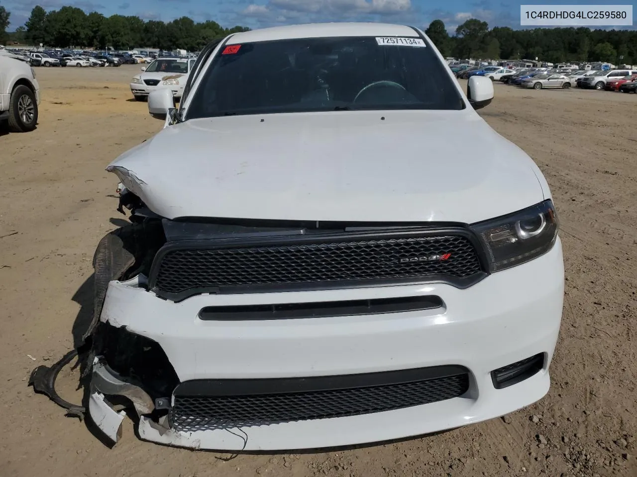 2020 Dodge Durango Gt VIN: 1C4RDHDG4LC259580 Lot: 72571134