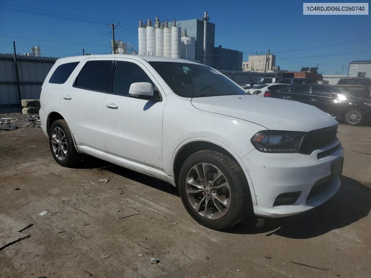 2020 Dodge Durango Gt VIN: 1C4RDJDG6LC260740 Lot: 73060224