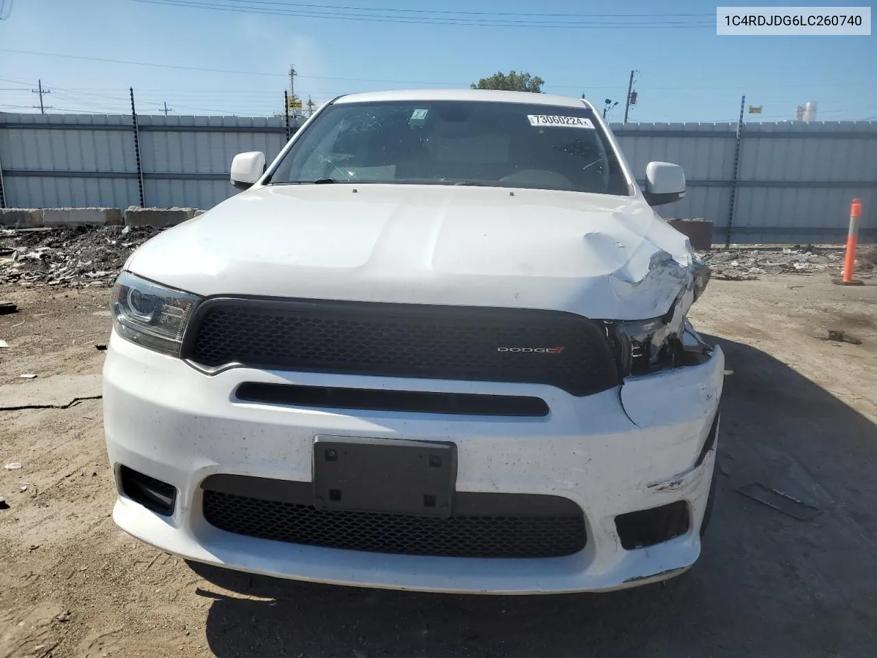 1C4RDJDG6LC260740 2020 Dodge Durango Gt