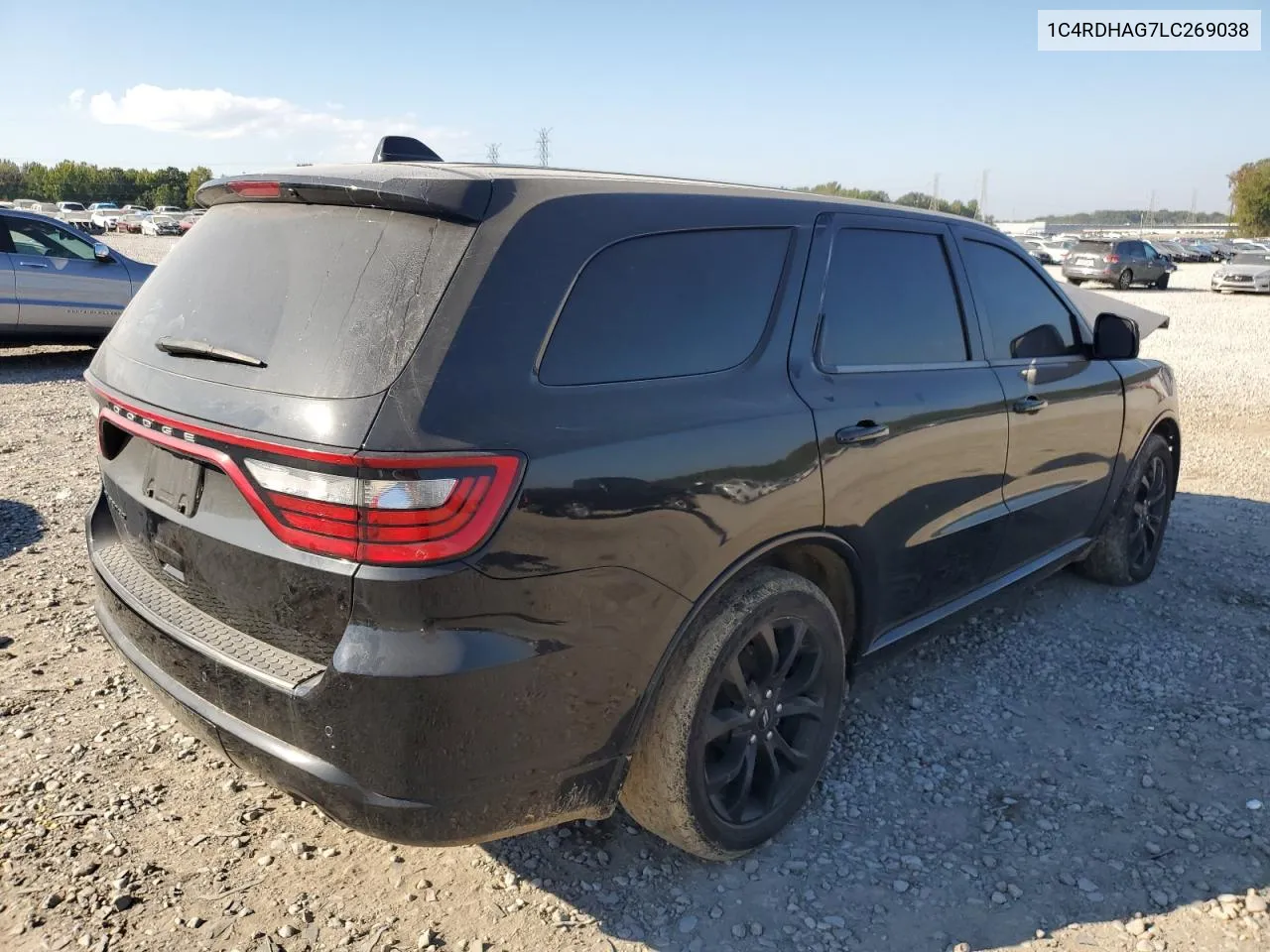 2020 Dodge Durango Sxt VIN: 1C4RDHAG7LC269038 Lot: 73941944