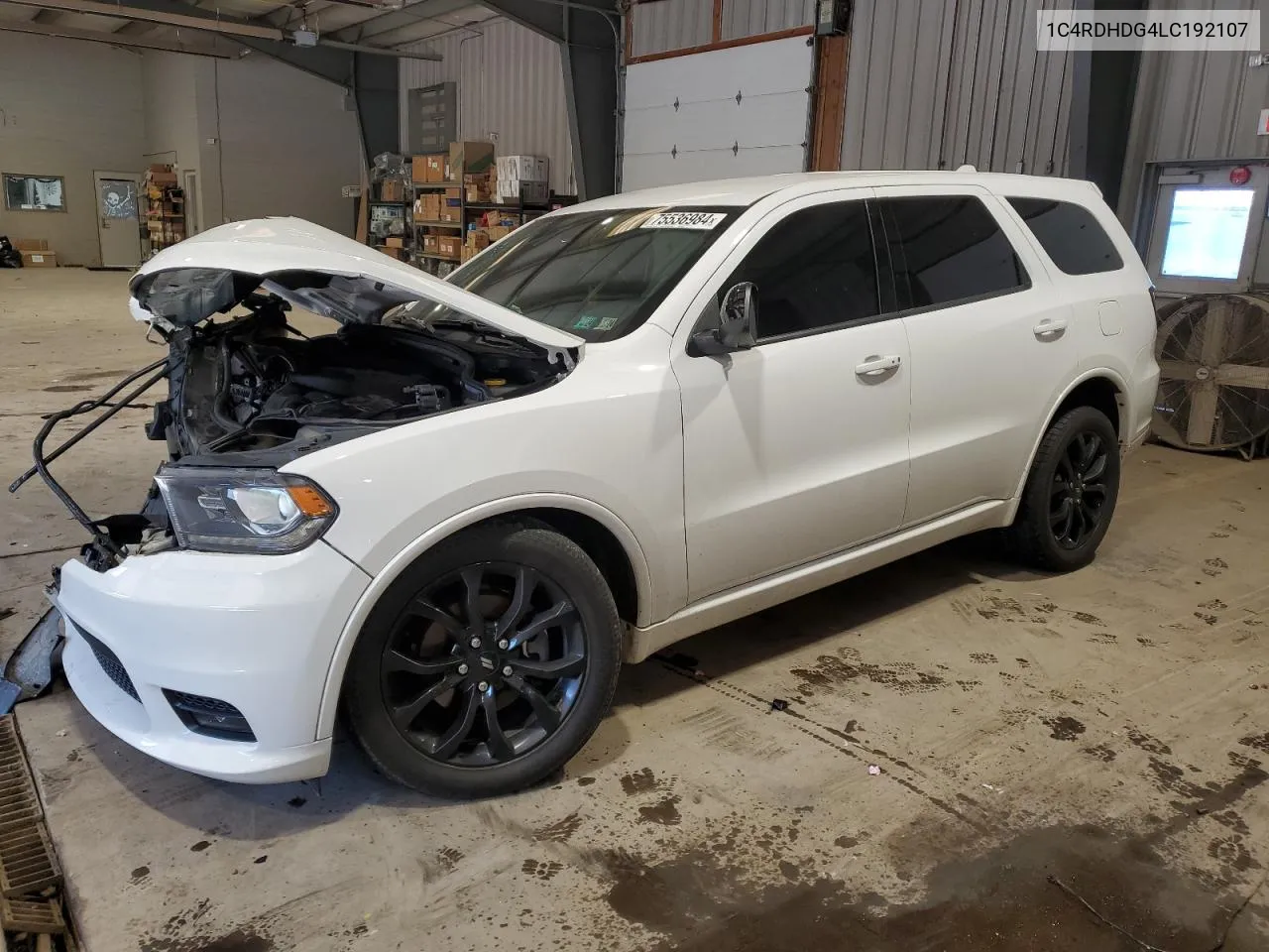 2020 Dodge Durango Gt VIN: 1C4RDHDG4LC192107 Lot: 75536984