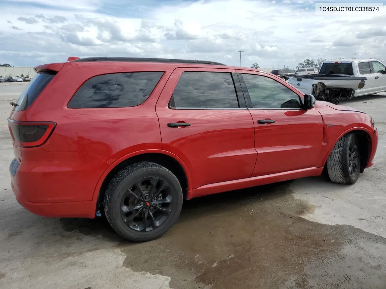 2020 Dodge Durango R/T VIN: 1C4SDJCT0LC338574 Lot: 76709304