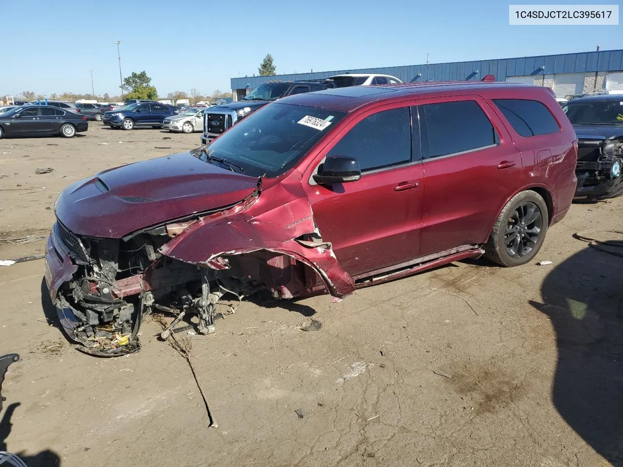 2020 Dodge Durango R/T VIN: 1C4SDJCT2LC395617 Lot: 76976324