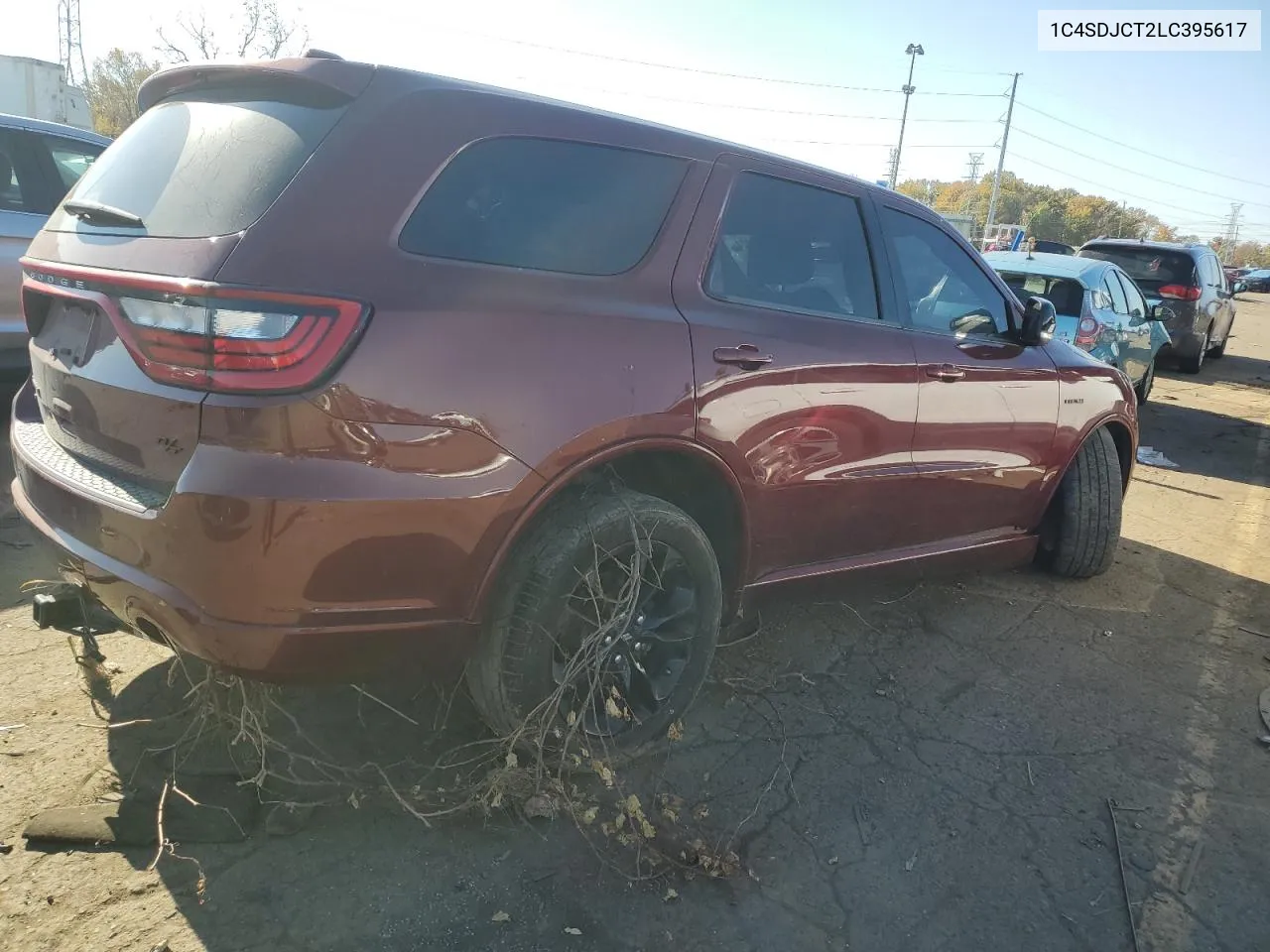 2020 Dodge Durango R/T VIN: 1C4SDJCT2LC395617 Lot: 76976324