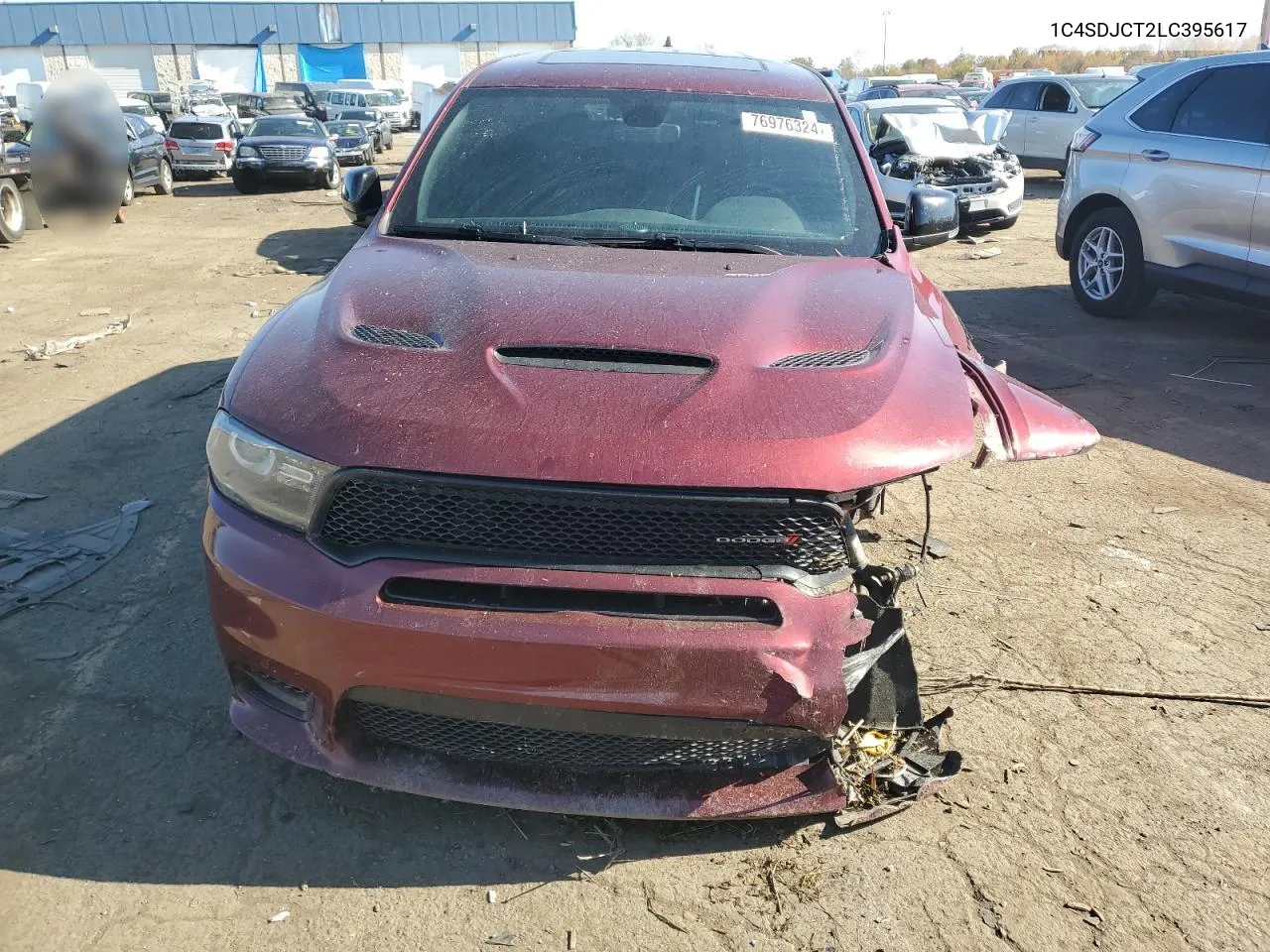 2020 Dodge Durango R/T VIN: 1C4SDJCT2LC395617 Lot: 76976324