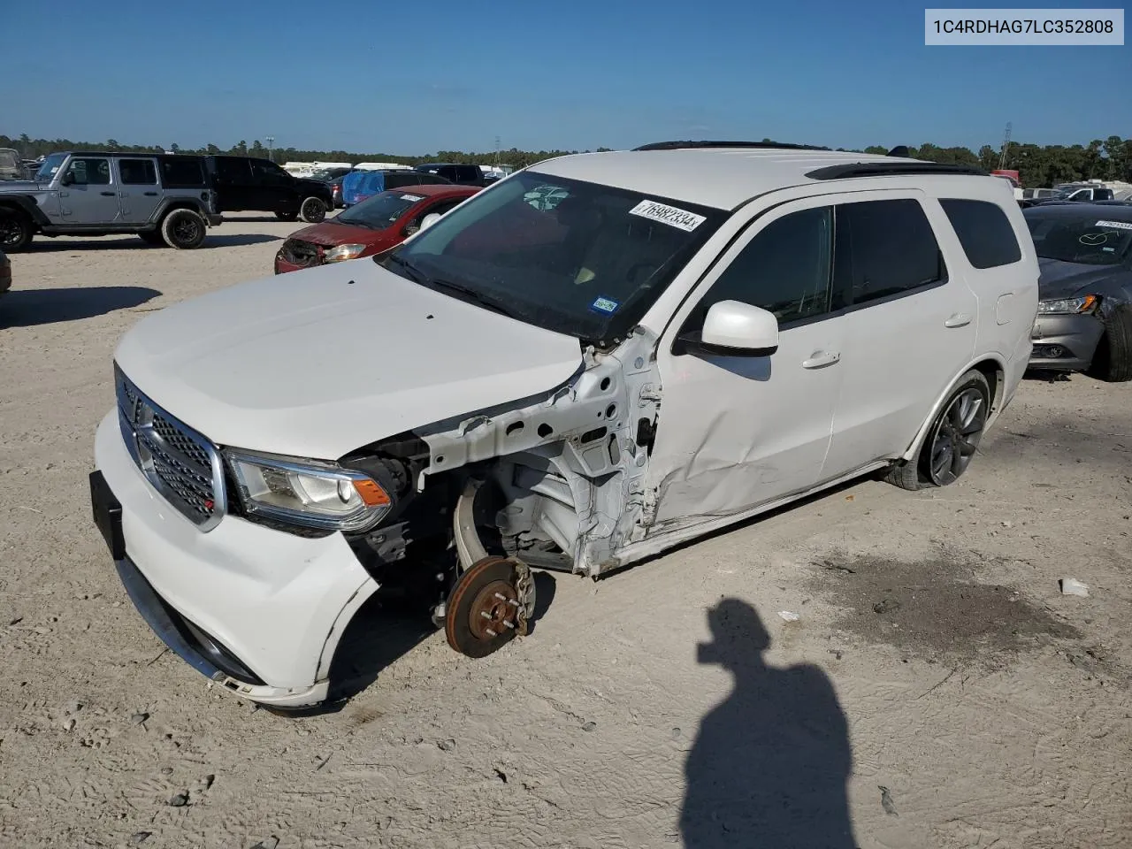 2020 Dodge Durango Sxt VIN: 1C4RDHAG7LC352808 Lot: 76982334