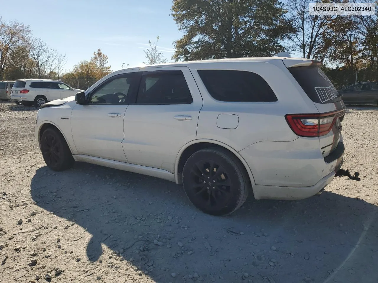 2020 Dodge Durango R/T VIN: 1C4SDJCT4LC302340 Lot: 77823374