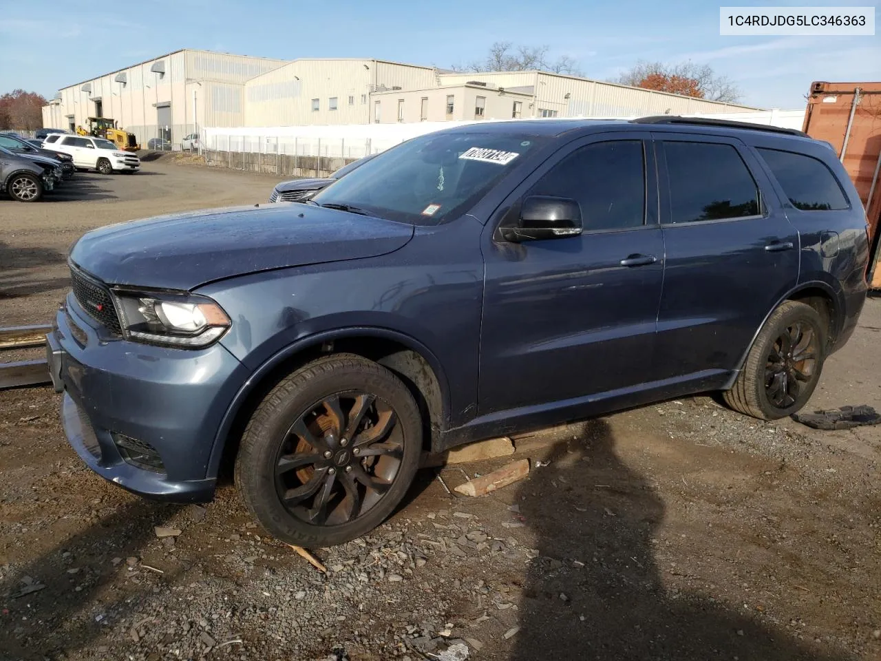 2020 Dodge Durango Gt VIN: 1C4RDJDG5LC346363 Lot: 78037134